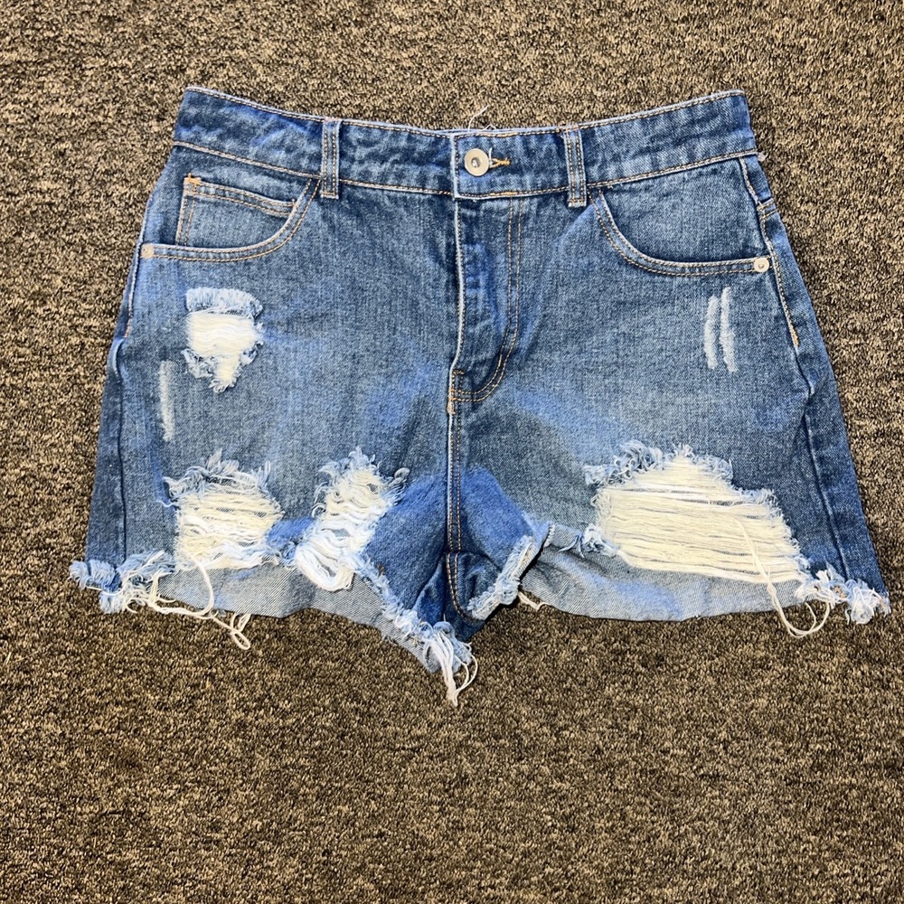 Chelsea & Violet Denim Shorts Size 29 Distressed High Rise